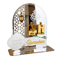 Pikkukuva 1 / 5: 2024 Eid Ramadan Mubarak Advent -joulukalenteri koristeet kotiin Silver