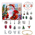 Miniatyrbillede 1 af 5: Julearmbånd Fremstillingssæt Jule Nedtællings Adventskalender Smykkeskrin Gaveæske