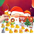 Miniatyrbillede 2 af 5: 24 Dages Julekalender Blind Box Gummiand Legetøj Julegaver til Børn