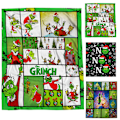 Miniatyrbild 2 av 2: Julgrinch 3D-tryckt Sherpafilt, Pläd, Sängkläder B 80*120CM