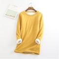 Pikkukuva 1 / 3: Naisten talvinen lämmin fleece-collegepaita, oloasu, pitkähihainen toppi yellow XL