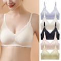 Pikkukuva 1 / 5: Naisten saumaton mukava rintaliivi mukava muotoiluvaate urheilu joustava crop-toppi White XL