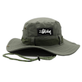 Miniatyrbillede 1 af 3: Oversized Edge Sort Fiskerhat til Mænd Hurtigtørrende Solhat UV-strålingsblokering Army green