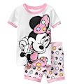 Miniatyrbild 2 av 3: Minnie Pyjamas för små flickor, grafisk kortärmad topp & shorts, sovkläder, hemmakläder, pyjamas #3 100cm