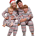 Miniatyrbild 1 av 6: Julfamilj Matchande Pyjamas Nattkläder Jul Tryckt Vuxna Barn Spädbarn Nattkläder Pyjamas Pjs Set Children 12T