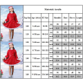Miniatyrbild 4 av 4: Flickans Jultomte Kläder Barn Röd Julfest Kläder Girls 160CM
