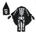 Miniatyrbild 3 av 6: Halloween Cosplay Skelettkläder för Barn black S