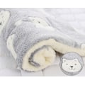 Miniatyrbillede 3 af 5: Stort Kæledyrs Flannel Tæppe Vinter Katte Kennel Blød Boks Måtte Bean Paste White 49*32cm