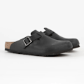 Miniatyrbild 2 av 6: Birkenstock Boston Mjuka Fotbäddar Tofflor Unisex Slip On Vardagsskor Black 37