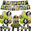 Miniatyrbillede 1 af 5: Call of Duty Tema Fødselsdagsfestartikler Banner Balloner Kage Cupcake Toppers Sæt Dekoration