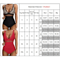 Miniatyrbillede 5 af 5: Polstret bikini badedragt til kvinder mesh ét stykke monokini badetøj svømmedragt Black+Leopard M