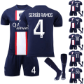 Miniatyrbild 2 av 3: Paris Hem Fotbollströja Set Med Strumpor Nr 7 Fotbollskläder Fotbollsset För Barn Träningsdräkt Tröja Shorts Strumpor #7 28