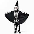 Miniatyrbillede 1 af 5: Halloween Cosplay Børne Skelet Performance Tøjsæt black M
