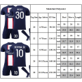 Miniatyrbild 3 av 3: Paris Hem Fotbollströja Set Med Strumpor Nr 7 Fotbollskläder Fotbollsset För Barn Träningsdräkt Tröja Shorts Strumpor #4 22