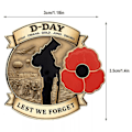 Miniatyrbillede 2 af 3: Mindebadge til 80-årsdagen for D-dag Memorial Veteran Pins Mænd