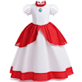 Miniatyrbilde 2 av 3: Prinsesse Peach-kjole for jenter, julecosplaykostyme 110cm