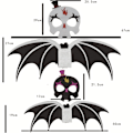 Pikkukuva 3 / 3: Halloween Cosplay Lepakonsiipi Lasten Lepakkomaski Setti Karnevaaliin Black