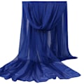 Miniatyrbild 2 av 2: Dam lång mjuk omslag sjal chiffong silke casual halsduk sjalar stulna Royal blue 165*85cm