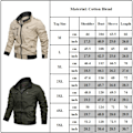Miniatyrbild 2 av 2: Herrar Jacka Full Zip Lättviktsjacka Casual Mjuk Varm Kavaj med Fickor Khaki 2XL