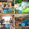 Miniatyrbild 5 av 5: 3-pack hopfällbar vattenflaska med kran 2 x 10 l + 1 x 5 l bärbar vattenflaska Bpa gratis hopfällbar vattenbehållare för camping, grill, picknick, utomhus