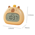 Miniatyrbild 2 av 8: Capybara ABS Väckarklocka USB Laddningsbar Timer LED Temperaturvisning Sängbord Söta Väckarklocka för Barn qd