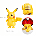 Miniatyrbild 5 av 5: Mewtwo Toy Set Pikachu Charmander Lunala Scroll Action Figure Barnleksaker qd best Pikachu+Pokeball