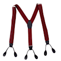 Miniatyrbild 5 av 5: Unisex elastiska hängslen för män Justerbar byxhängslensknapp qd bäst Wine red
