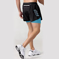 Miniatyrbild 4 av 4: Sport Shorts för Män 2023 - Dubbellager Träningsshorts, Sommar 2-i-1 Strandkläder, Jogging, Gym, Löpning, Z XXL qd XXL Black