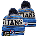 Miniatyrbild 2 av 5: NFL Aldult Unisex American Football Sport Stickad mössa Fleecefodrad En storlek passar de fl qd Tennessee Titans