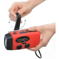 Miniatyrbild 2 av 2: Solar Radio Vev Radio Multifunktion Bärbar Utomhus För nödsituationer Med Handvev Led Ficklampa Power Bank Fm/am Emergency Radio För Vandringsläger