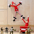 Miniatyrbild 3 av 5: 12-tums pojke/tjej The Naughty Christmas Elves On Display Hylla Prop Xmas Plyschleksak qd best Red White Boy Elf