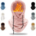 Miniatyrbild 1 av 6: Vinterhatt Fleecehuva Balaclava Vindtät Termisk Halsduk Ansiktsöverdrag 3-i-1 för Utomhus Skidåkning Cykling qd 6