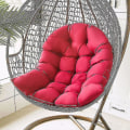 Miniatyrbild 1 av 4: Basket Egg Stol Sittdynor Trädgårdshängmatta Cradle Pads Rx Wine Red