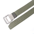 Miniatyrbillede 3 af 5: 110-170 cm Langt Punk Canvas Bælte Nyt Herre Dame Jeans Dekorativ Dobbelring Metal Spænde Bælte Mode Gade Stil Vild Midjebånd Rød Sort Linie red Black line 120cm