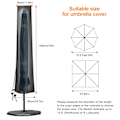 Miniatyrbillede 3 af 5: Parasolbeskyttelse til have, diameter 2m 4m, 420D Oxford parasolbeskyttelse til 9 til 11 fod, H190 x 30/50cm