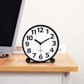 Miniatyrbild 2 av 5: Tyst Analog Väckarklocka, Svart Metall Stora 3D Siffror, Snooze