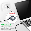 Miniatyrbild 2 av 5: PD 60W USB C indragbar datakabel, för Macbook snabbladdningssladd för typ C mobiltelefonswitch
