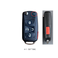 Miniatyrbild 1 av 4: Nyckelskal för VW, Sharan, Tiguan, Golf, Sagitar, MK6 Polo, Touareg, Coque-utbyte, 4/5 knappar 4-1 BOTTONS