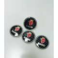 Pikkukuva 1 / 3: Svartrutiga Saab 63 mm 4-pack Saab Silver Navkapslar, One Size
