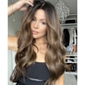 Miniatyrbilde 5 av 5: Dameparikk Langt Hår Brun Blond Gradient Medium Bred Bølge Lang Cu