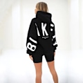 Miniatyrbild 3 av 5: Blakely Hoodies Dam Huvtröja Långärmad Pullover Jumper Casual Toppar Svart 2XL Black