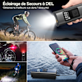 Miniatyrbild 3 av 5: 6000mAh Mini Elektrisk Luftpump, Bärbar Luftkompressor Sladdlös Däckuppblåsare 150PSI med Digital LCD-display, Elektrisk Cykelpump med LED-ljus
