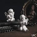 Miniatyrbillede 4 af 5: Engelstatuette, Resin Cherub Wings, Miniature Figurine Læsning