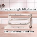Miniatyrbild 6 av 7: 2 st äggbehållare för kylskåp, äggdispenser automatisk rullande äggbricka Förvaring 30 ägg Transparent 1PCS Transparent 1PCS Transparent