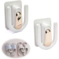 Miniatyrbild 1 av 5: 2-pack vita plastskohyllor för väggmontering - Väggmonterad S