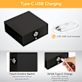 Miniatyrbilde 2 av 5: 2 stk Vegglamper Dimmbare, Touch Vegglampe USB Oppladbar Opp