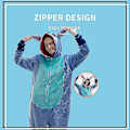 Pikkukuva 2 / 4: Snug Fit Unisex Aikuisten Onesie Pyjama Flanelli Cosplay Eläin Halloween Asu Univaatteet Kotivaatteet Q Ningling 85cm - Perfet BlueStitch BlueStitch BlueStitch 125 cm