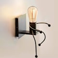 Miniatyrbillede 1 af 5: Væglampe, industriel lampe, retro lampe kreativ E27 jern