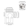 Miniatyrbilde 3 av 5: Bryter Kran Adapter Vaskebenk Splitter Avledningsventil Vannkran Tilkobling for Toalett Bidé Dusj Kjøkken 1stk