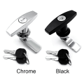 Miniatyrbilde 3 av 10: Lastebillås T-håndtak Lås Tilhenger Sperre CHROME Chrome